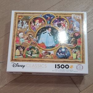 EUC Ceaco Disney Classics 1500 Piece Puzzle Cinderella, Snow White, Peter Pan